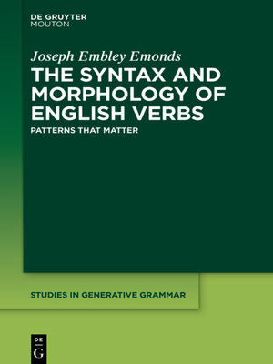 cover image of The Syntax and Morphology of English Verbs